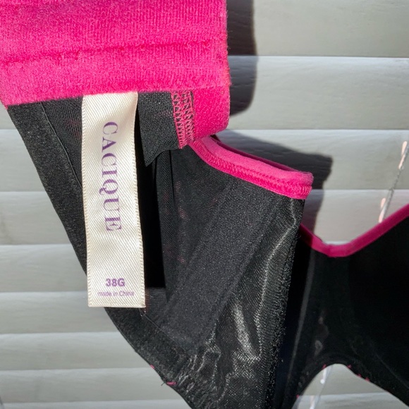 CACIQUE HOT PINK HEARTS 38 G LIGHTLY LINED BRA - Picture 8 of 8